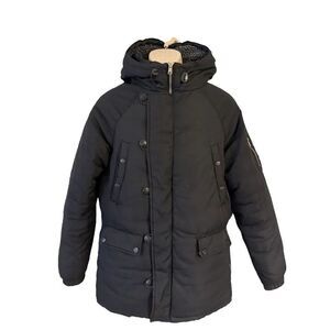 Alcott Company Men’s Explorer Parka Puffer Style Hooded Coat Black Size Small